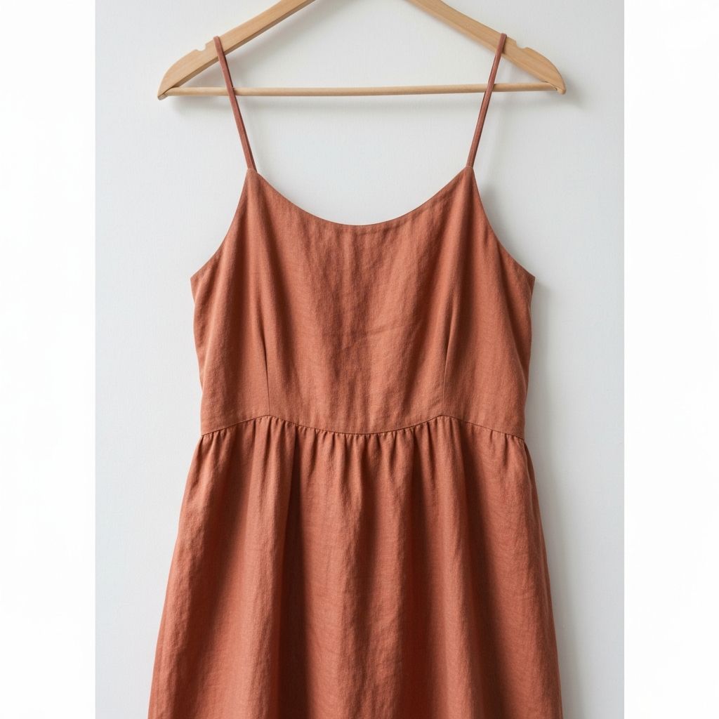 Vestido Linho Terracota